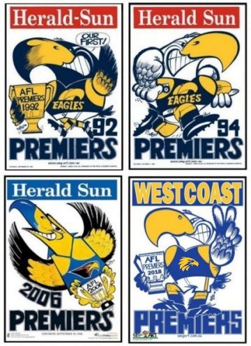 WCE 1992, 1994, 2006 & 2018 Prem Posters